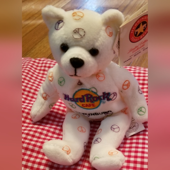 Hard Rock Café | Toys | Herrington Teddy Bear Hard Rock Cafe Tokyo Plush 9 Brown 671199254fbbfd9ccd62bd2a